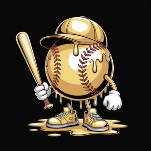 Gold Drip Baseball