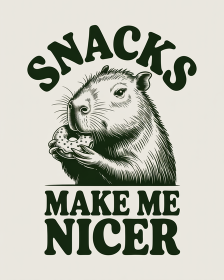 Capybara Retro Illustration