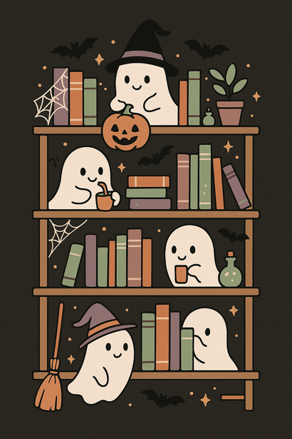 Ghost Bookshelf Halloween