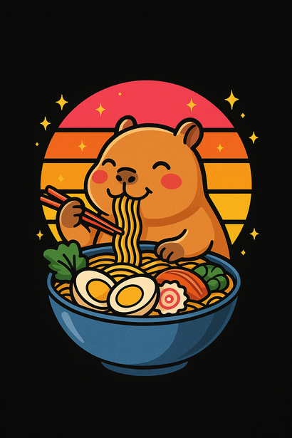 Ramen Capybara Sunset
