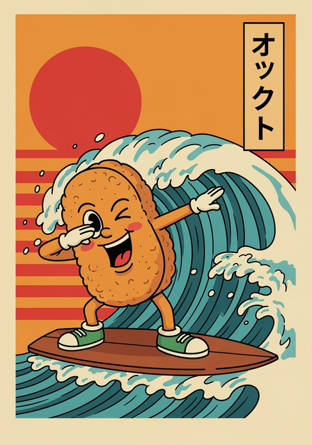 Dabbing Nugget Japanese Poster