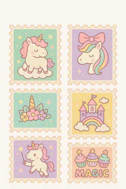Postal Stamps Grid