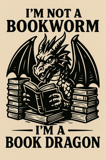 Book Dragon Retro