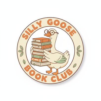 Round Badge Goose + Book