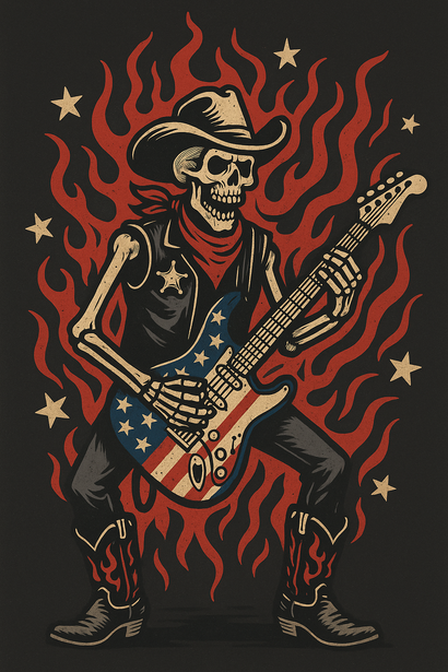 American Guitar Skeleton