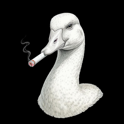 Hyper Realistic Smoking Goose