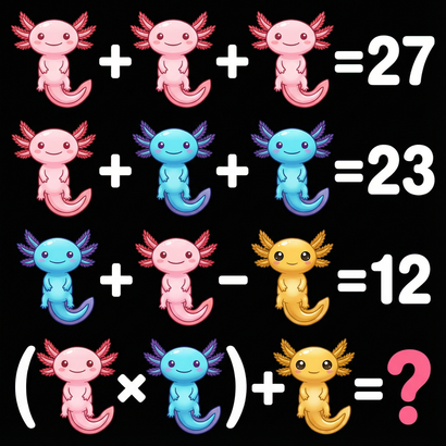 67 Axolotl Math Puzzle