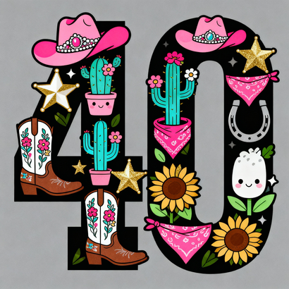 40 Cowgirl Birthday