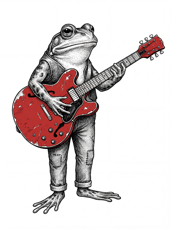 Frog Guitar Retro