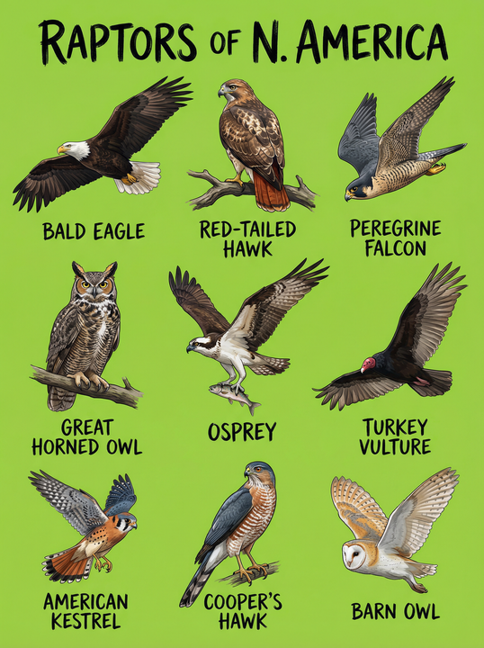 Raptors of North America