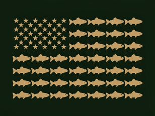 Fish US Flag (Hats)