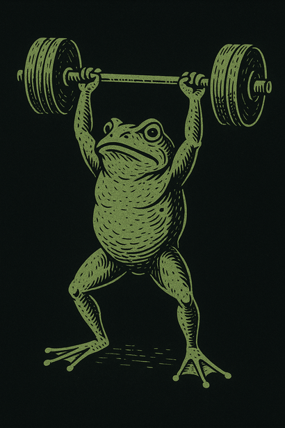 Frog Retro Weightlifting
