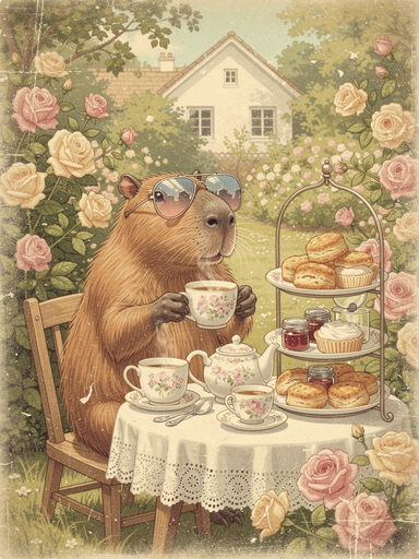 Capybara Afternoon Tea