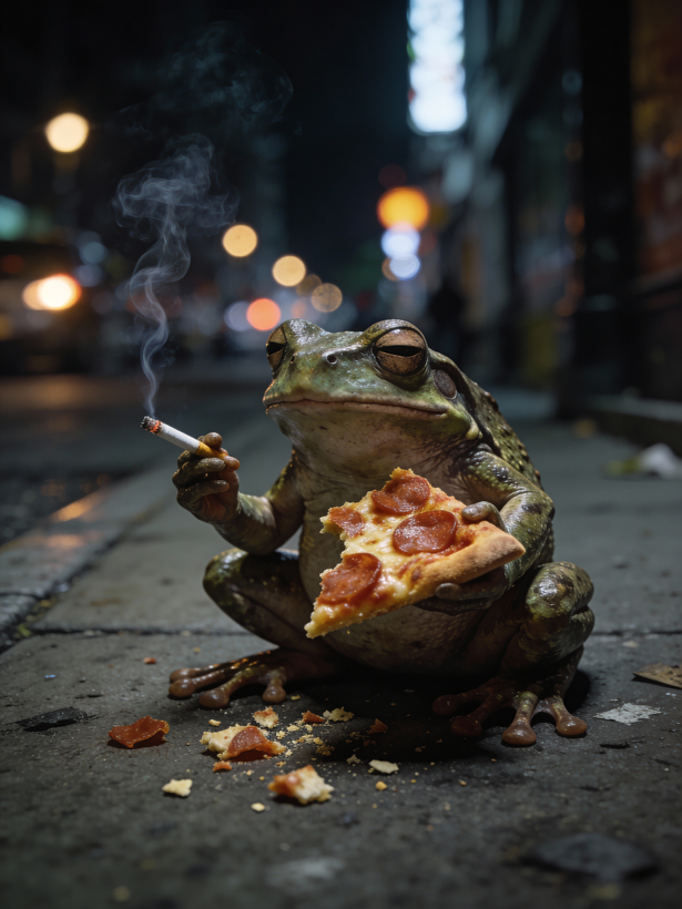 Pizza / Cigarette Frog