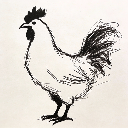 Scribble Art Chicken