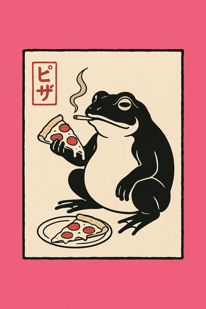 Frog Japanese Pizza/Smoking