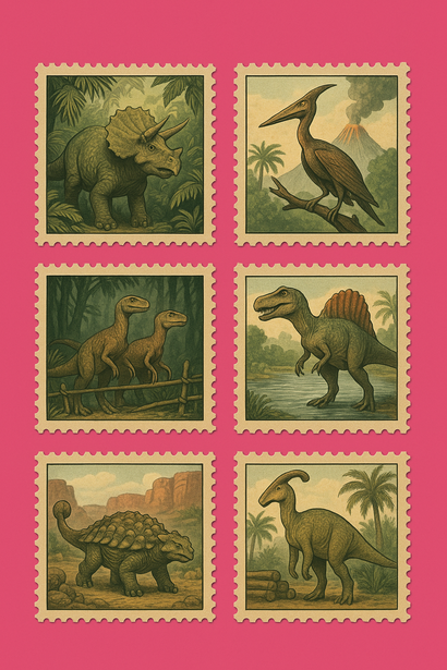 Dinosaur Stamp Collection